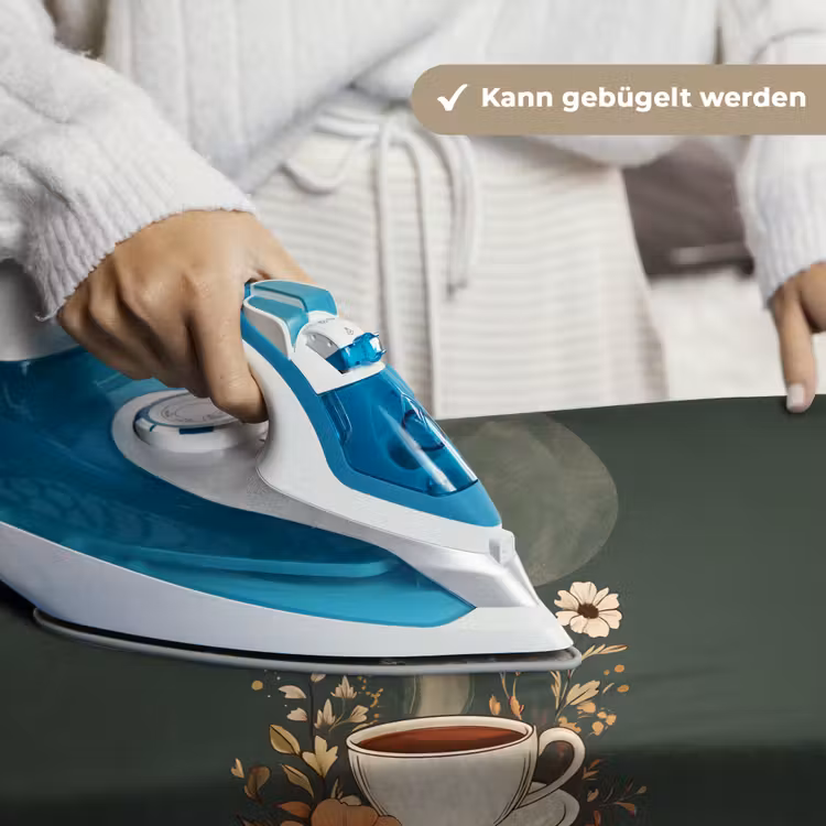 Kop - Bloemen - Groen - Koffie Wandkleed katoen klein -tsfeer9_DE
