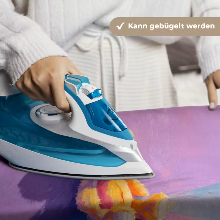 Teddybeer - Schaduw - Penseelstreken - Paars Wandkleed katoen klein -tsfeer9_DE