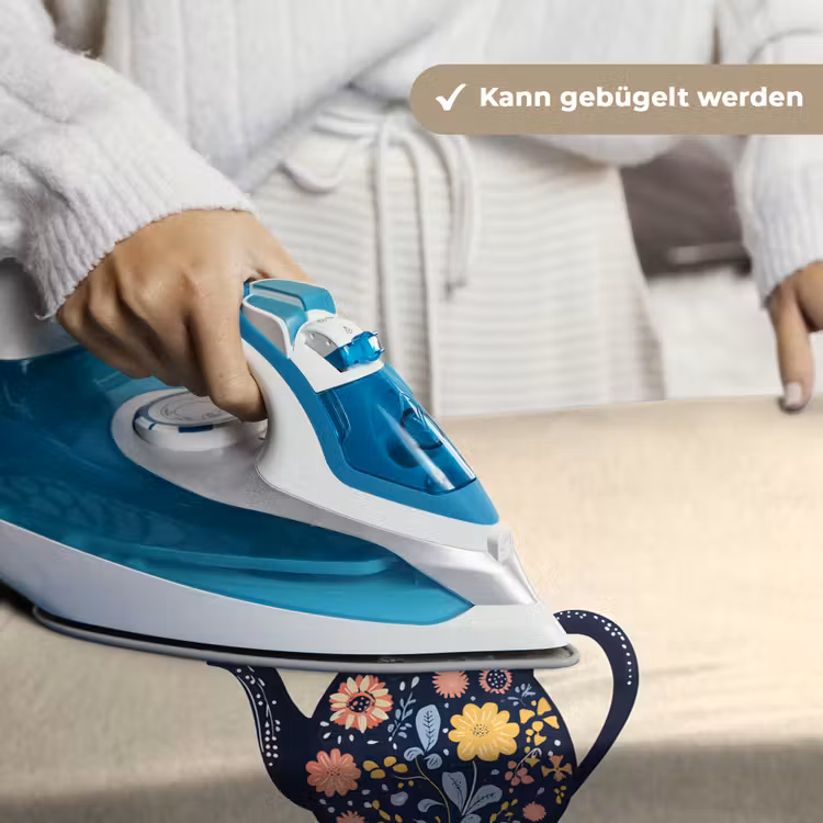 Theepot - Kleurrijk - Bloemen Wandkleed katoen klein -tsfeer9_DE
