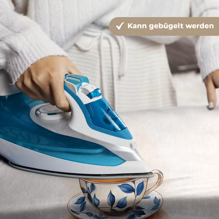 Theekop - Bladeren - Blauw Wandkleed katoen klein -tsfeer9_DE
