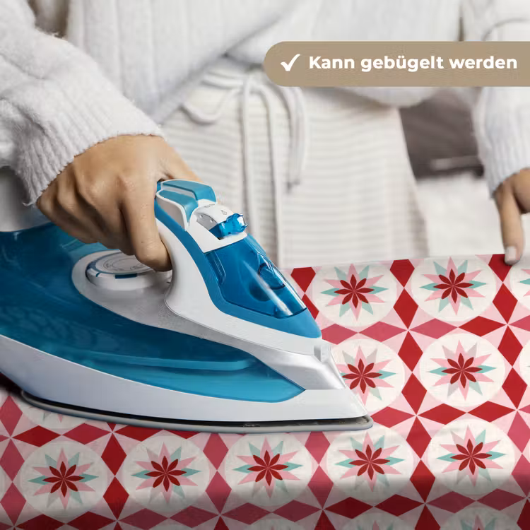 Tegelpatroon - Sterren - Retro - Roze - Mintgroen Wandkleed katoen klein 269 -tsfeer9_DE