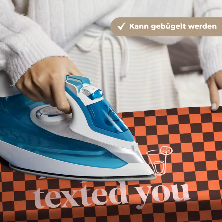 Tequila texted you - Glas - Vierkanten - Oranje Wandkleed katoen klein -tsfeer9_DE