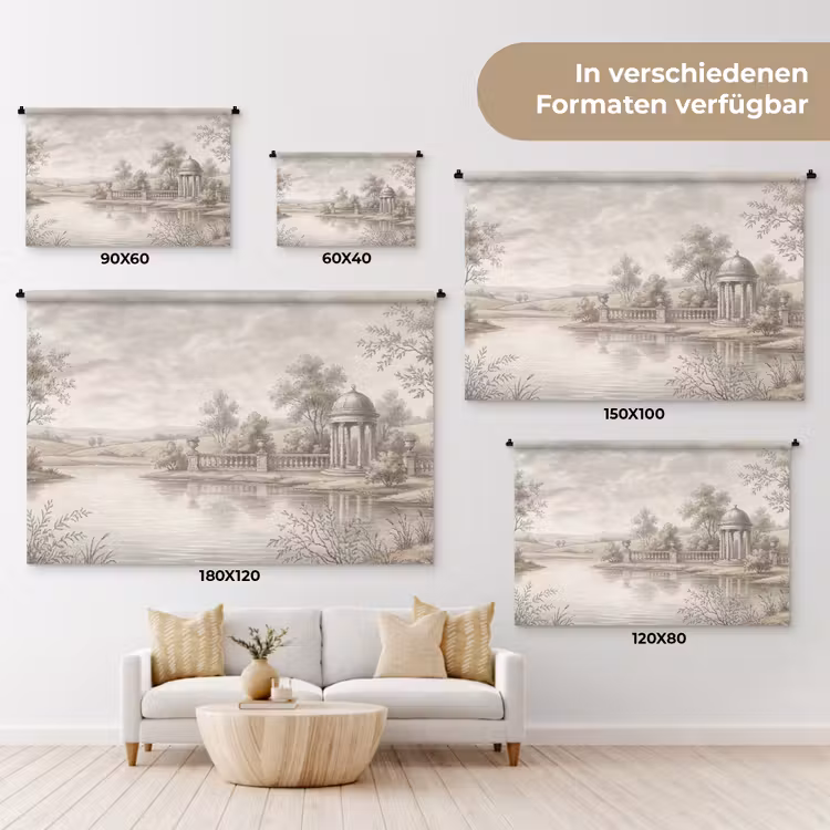 Terras - Water - Natuur - Landschap Wandkleed katoen klein -tsfeer8_DE