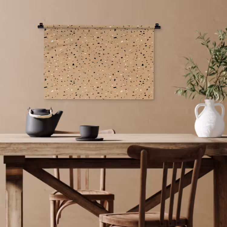 Terrazzo - Patroon - Beige Wandkleed katoen klein 269 -sfeer6