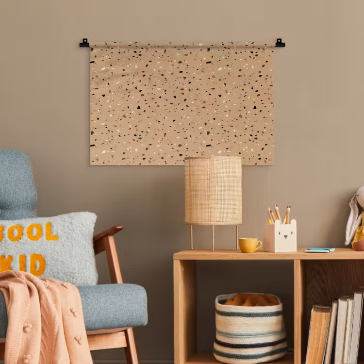 Terrazzo - Patroon - Beige Wandkleed katoen klein 269 -wsfeer4_kind