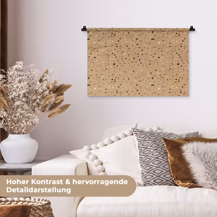 Terrazzo - Patroon - Beige Wandkleed katoen klein 269 -tsfeer1_DE