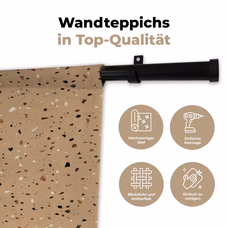 Terrazzo - Patroon - Beige Wandkleed katoen klein 269 -tsfeer2_DE