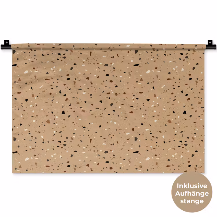 Terrazzo - Patroon - Beige Wandkleed katoen klein 269 -t3d_DE