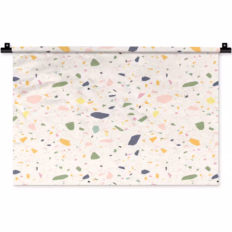 Terrazzo - Patroon - Kleurrijk - Festival Wandkleed katoen klein 269 -zz3d