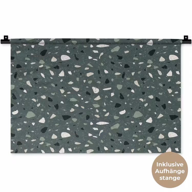 Terrazzo - Patroon - Kleurrijk - Groen Wandkleed katoen klein 269 -t3d_DE