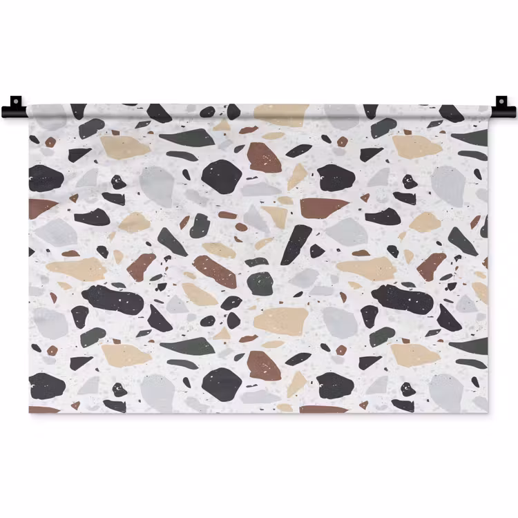 Terrazzo - Patroon - Kleurrijk - Klei Wandkleed katoen klein 269 -zz3d