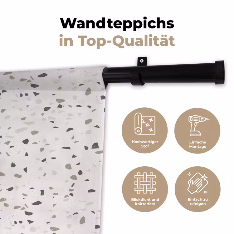 Terrazzo - Patroon - Créme Wandkleed katoen klein 269 -tsfeer2_DE