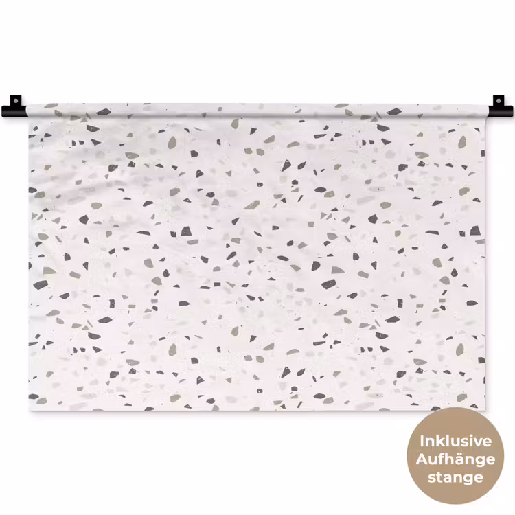 Terrazzo - Patroon - Créme Wandkleed katoen klein 269 -t3d_DE