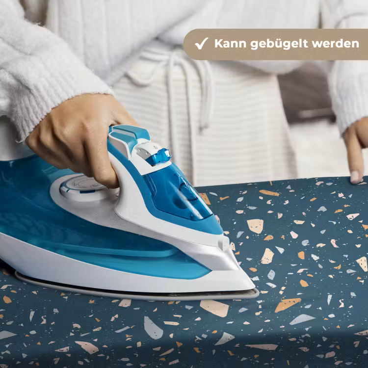 Terrazzo - Patroon - Kleurrijk - Diep blauw Wandkleed katoen klein 269 -tsfeer9_DE