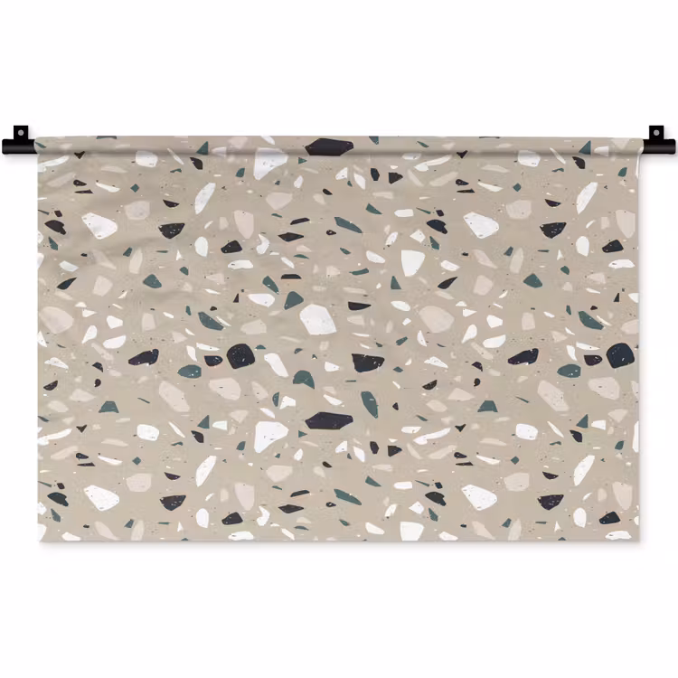 Terrazzo - Patroon - Groen Wandkleed katoen klein 269 -zz3d
