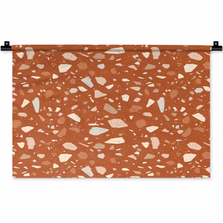 Terrazzo - Patroon - Klei Wandkleed katoen klein 269 -zz3d