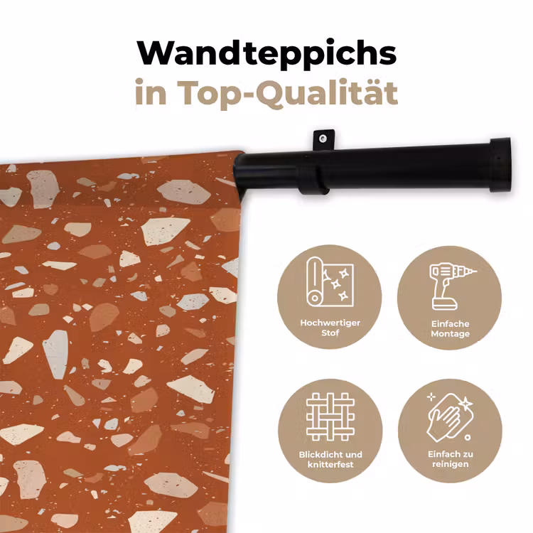 Terrazzo - Patroon - Klei Wandkleed katoen klein 269 -tsfeer2_DE