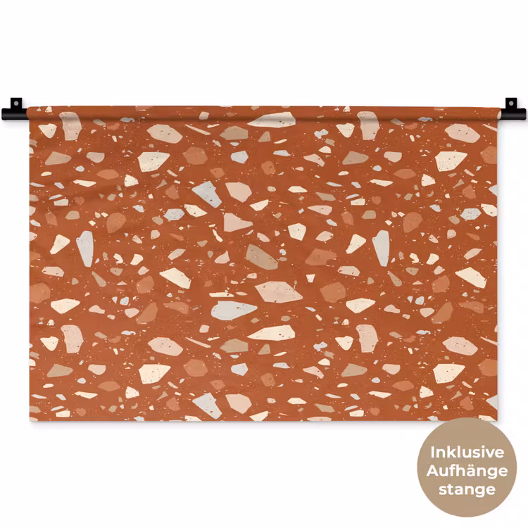 Terrazzo - Patroon - Klei Wandkleed katoen klein 269 -t3d_DE
