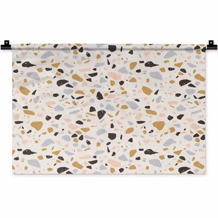 Terrazzo - Patroon - Neutraal - Zacht - Multi Wandkleed katoen klein 269 -zz3d
