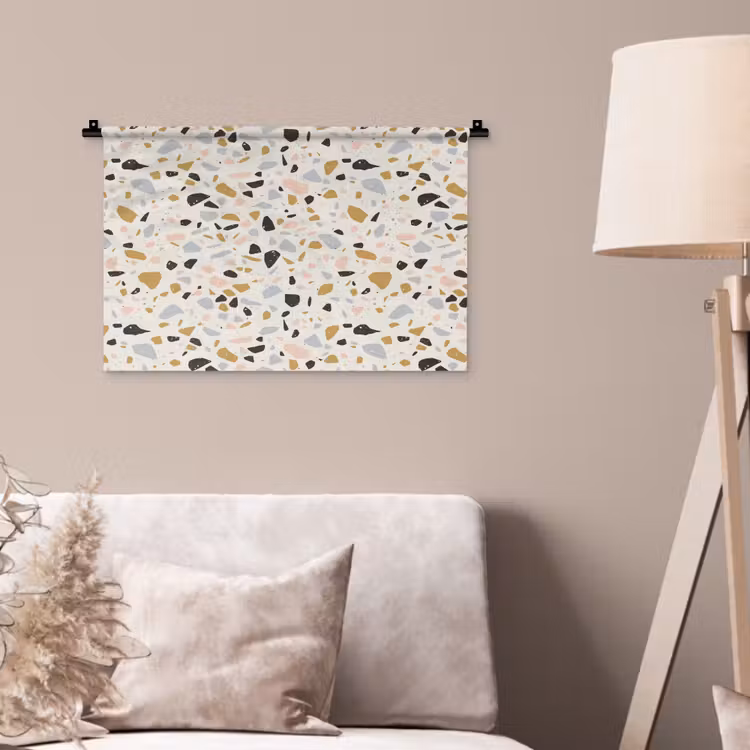 Terrazzo - Patroon - Neutraal - Zacht - Multi Wandkleed katoen klein 269 -sfeer4