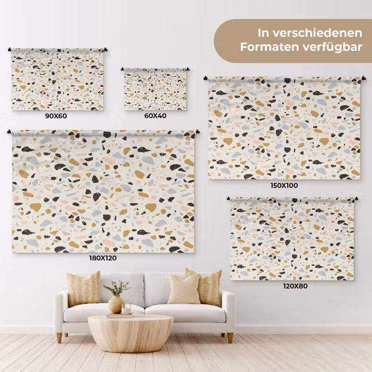 Terrazzo - Patroon - Neutraal - Zacht - Multi Wandkleed katoen klein 269 -tsfeer8_DE