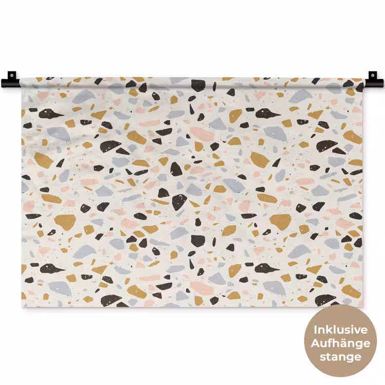 Terrazzo - Patroon - Neutraal - Zacht - Multi Wandkleed katoen klein 269 -t3d_DE