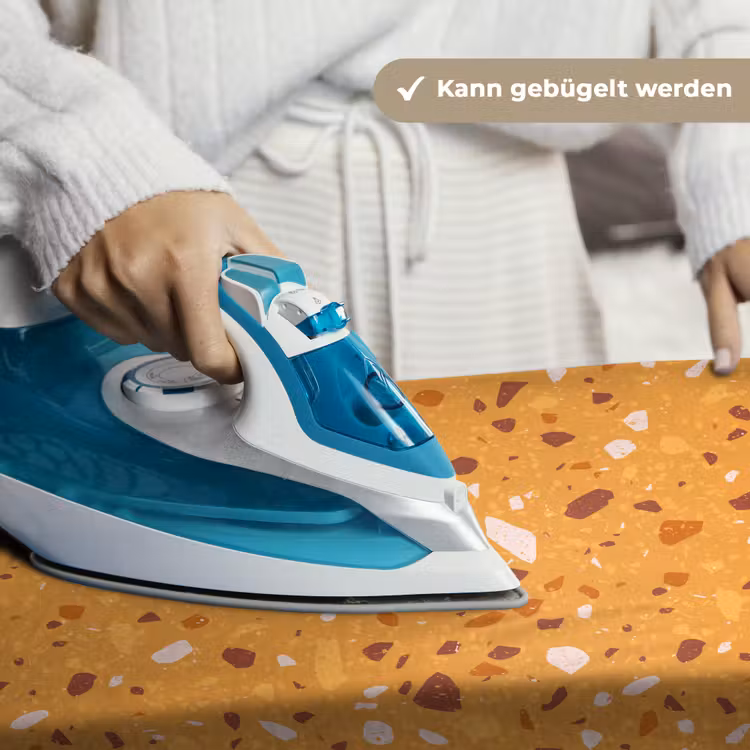 Terrazzo -  Patroon - Okergeel Wandkleed katoen klein 269 -tsfeer9_DE