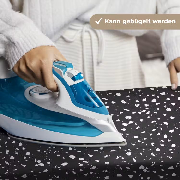 Terrazzo - Patroon - Zwart - Wit Wandkleed katoen klein 269 -tsfeer9_DE