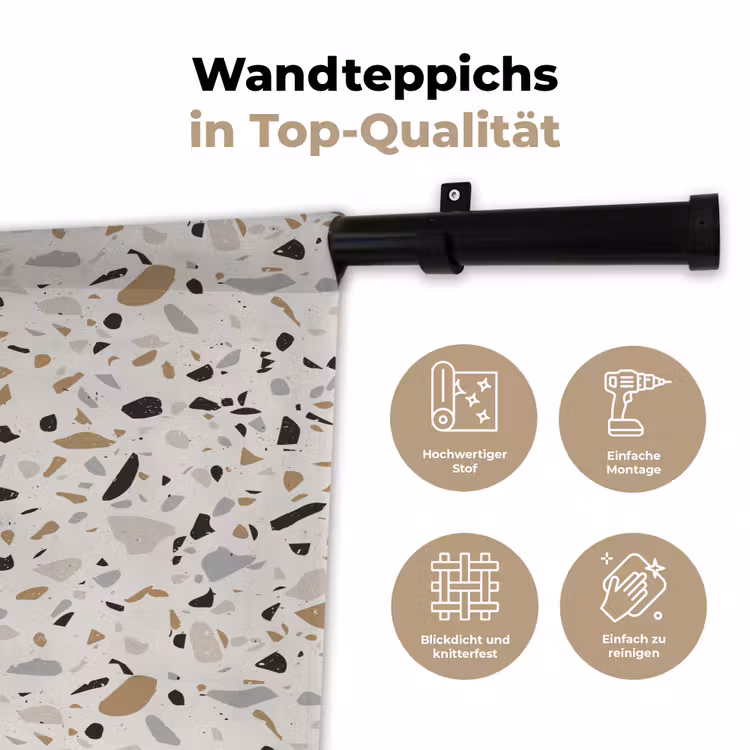 Terrazzo - Patroon - Staal Wandkleed katoen klein 269 -tsfeer2_DE