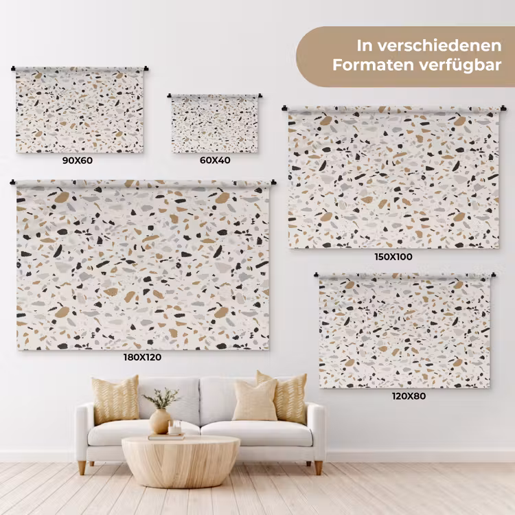 Terrazzo - Patroon - Staal Wandkleed katoen klein 269 -tsfeer8_DE