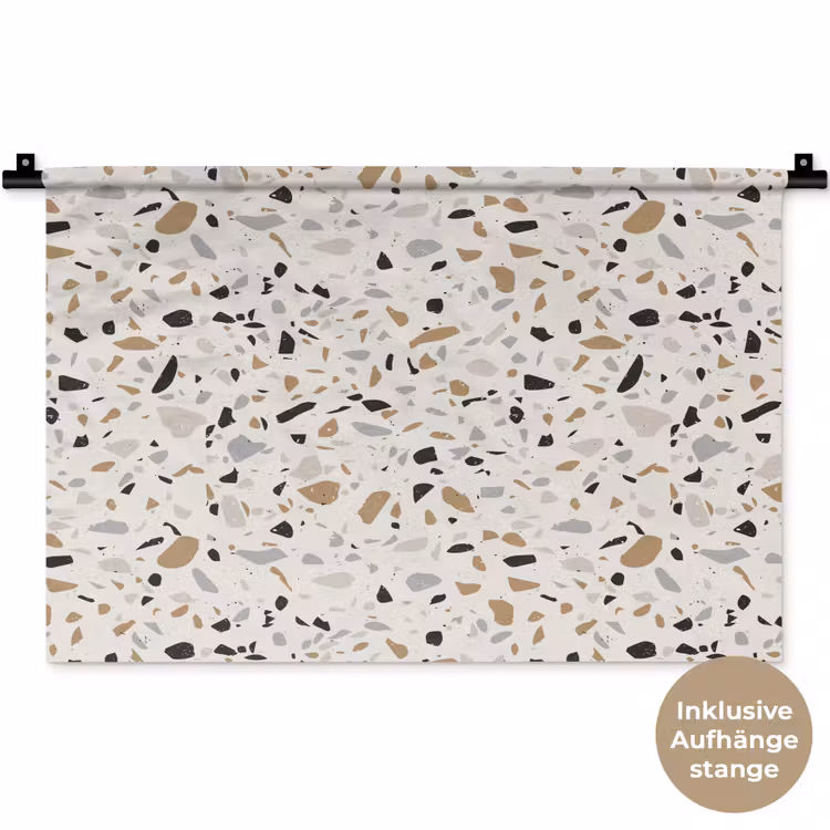 Terrazzo - Patroon - Staal Wandkleed katoen klein 269 -t3d_DE