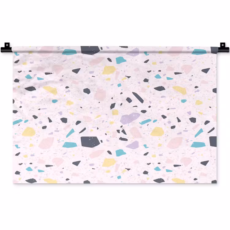 Terrazzo - Patroon - Zacht - Snoep Wandkleed katoen klein 269 -zz3d