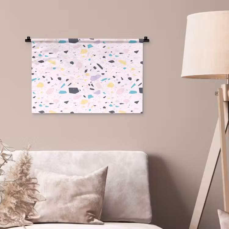 Terrazzo - Patroon - Zacht - Snoep Wandkleed katoen klein 269 -sfeer4