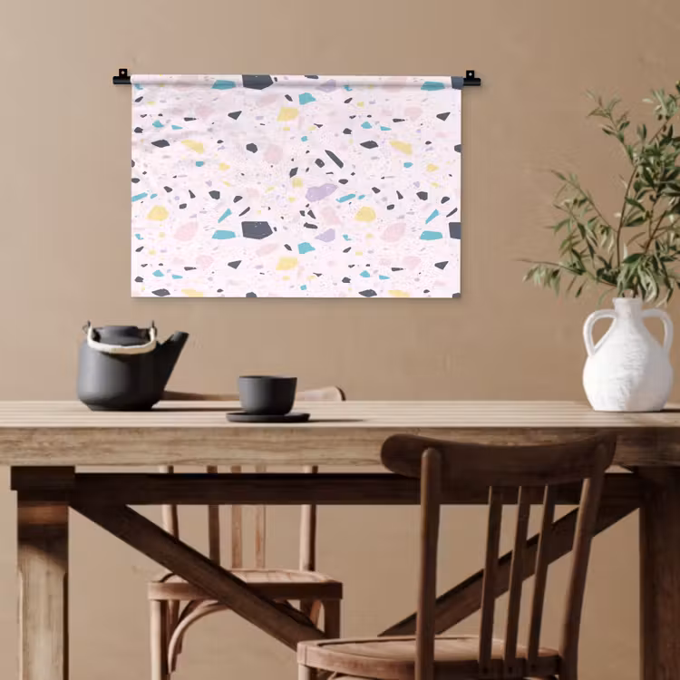 Terrazzo - Patroon - Zacht - Snoep Wandkleed katoen klein 269 -sfeer6