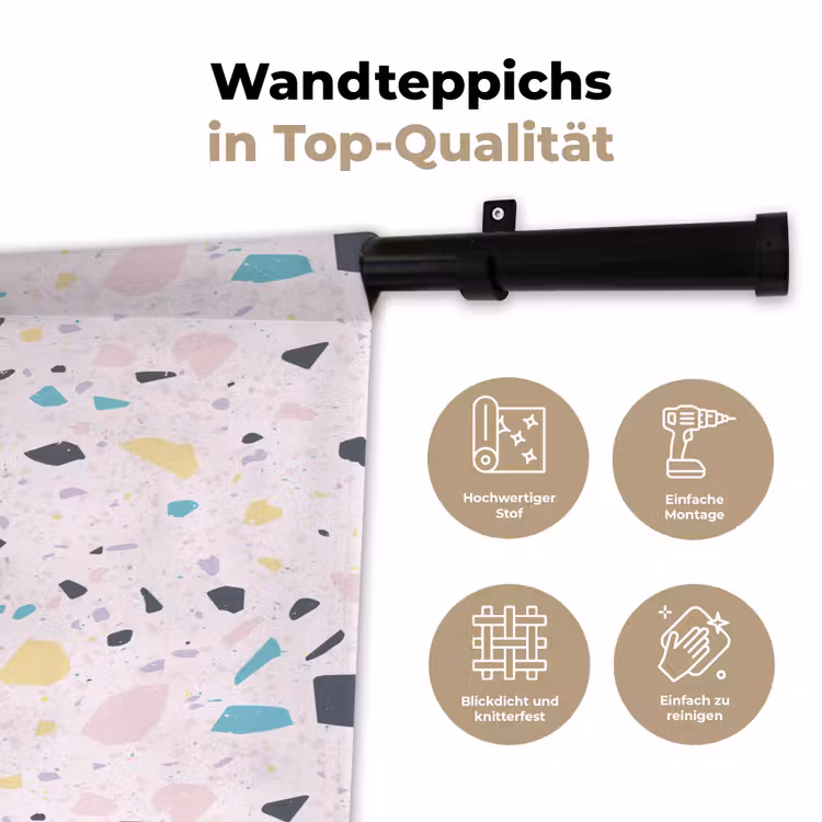 Terrazzo - Patroon - Zacht - Snoep Wandkleed katoen klein 269 -tsfeer2_DE