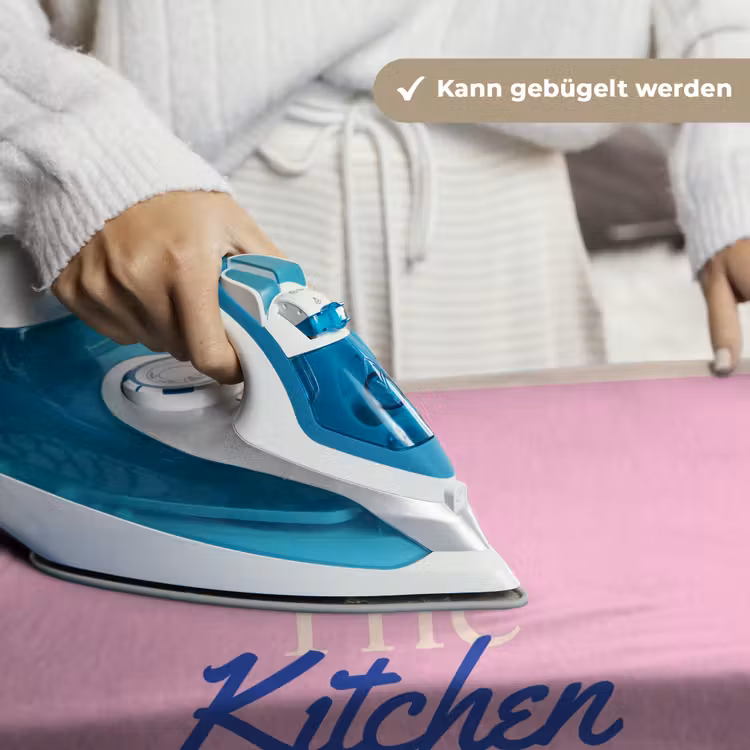 Tekst - Blauw - Keuken - Kader Wandkleed katoen klein -tsfeer9_DE