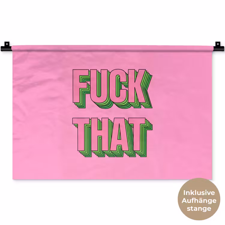 Tekst - Bold - Roze Wandkleed katoen klein -t3d_DE