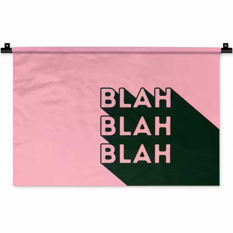 Tekst - Grafisch - Groen - Schaduw Wandkleed katoen klein -zz3d