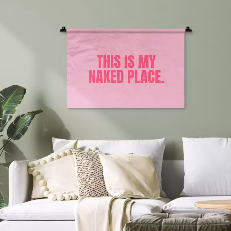 Tekst - Modern - Roze Wandkleed katoen klein -sfeer7
