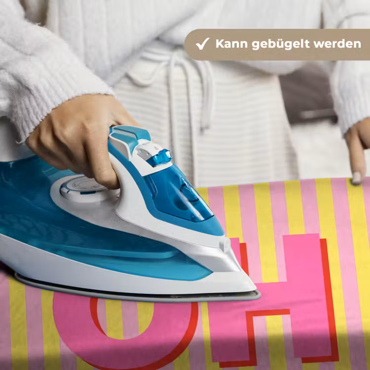 Tekst - Strepen - Roze Wandkleed katoen klein -tsfeer9_DE