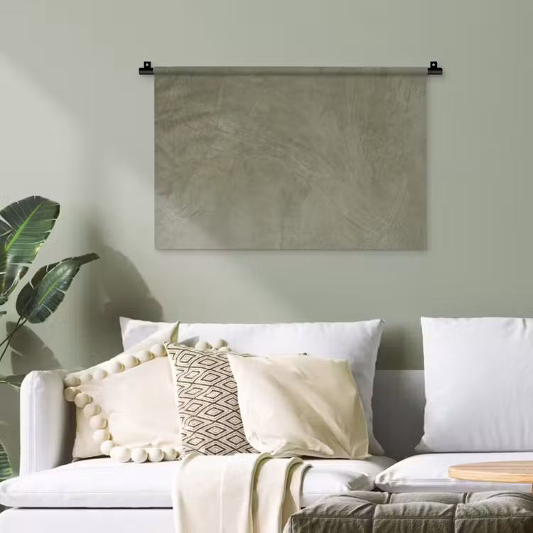Textuur - Betonlook - Achtergrond - Modern - Groen Wandkleed katoen klein -sfeer7