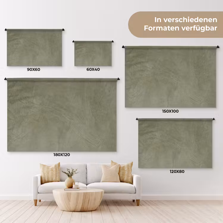 Textuur - Betonlook - Achtergrond - Modern - Groen Wandkleed katoen klein -tsfeer8_DE