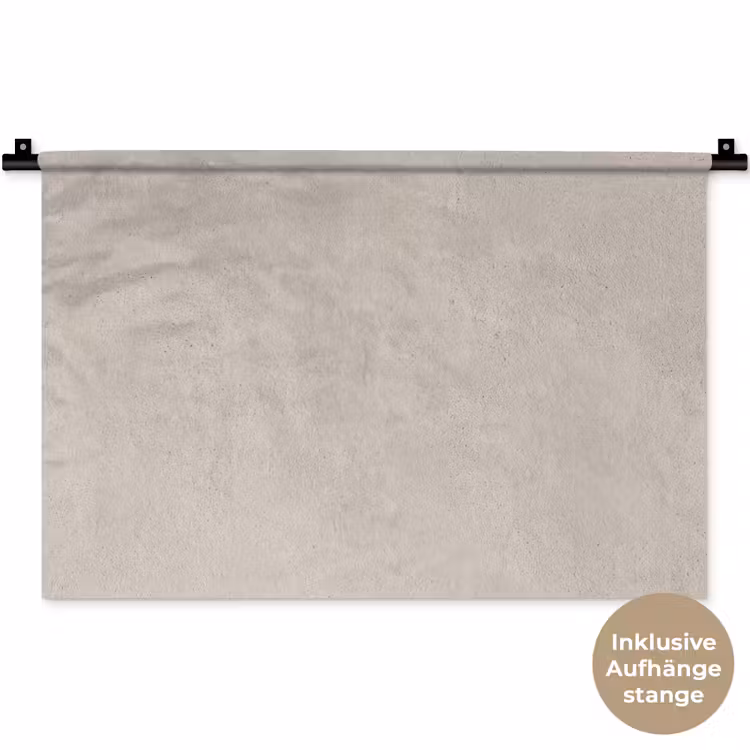 Textuur - Effen - Abstract - Beige Wandkleed katoen klein -t3d_DE