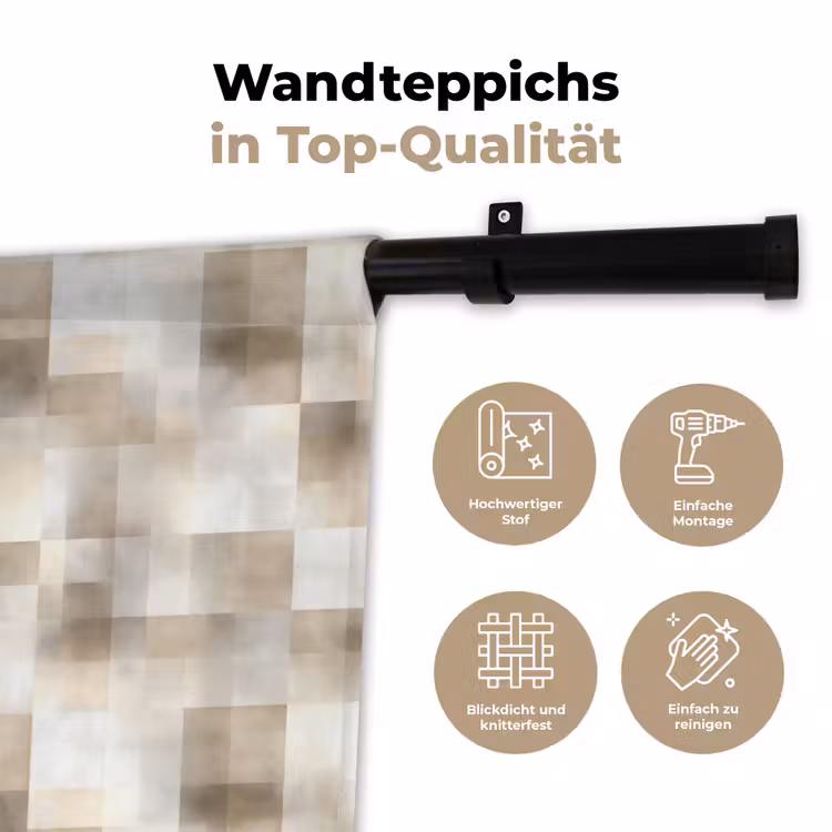 Textuur - Linnen - Beige Wandkleed katoen klein 269 -tsfeer2_DE
