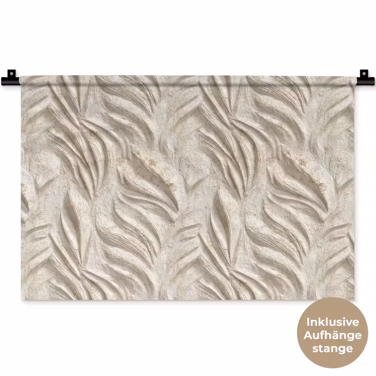 Textuur - Reliëf - Beige Wandkleed katoen klein 269 -t3d_DE
