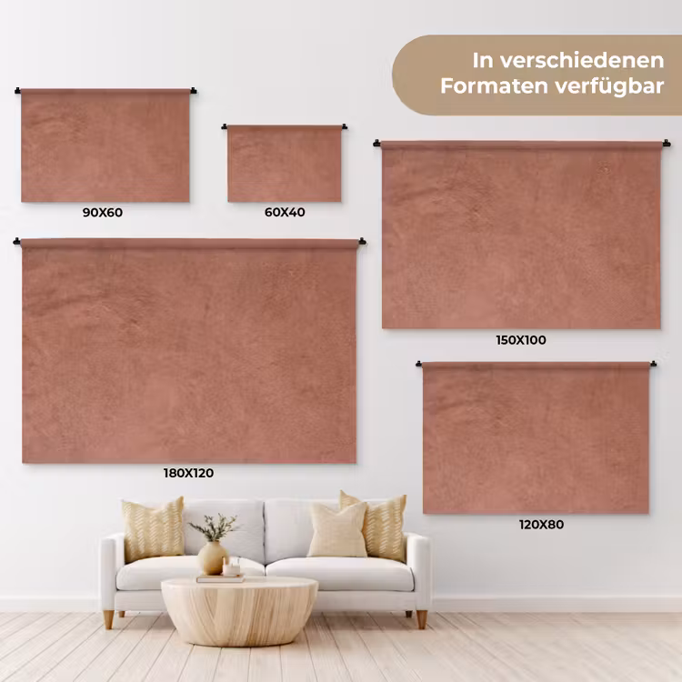 Textuur - Roodbruin - Grof - Modern Wandkleed katoen klein -tsfeer8_DE