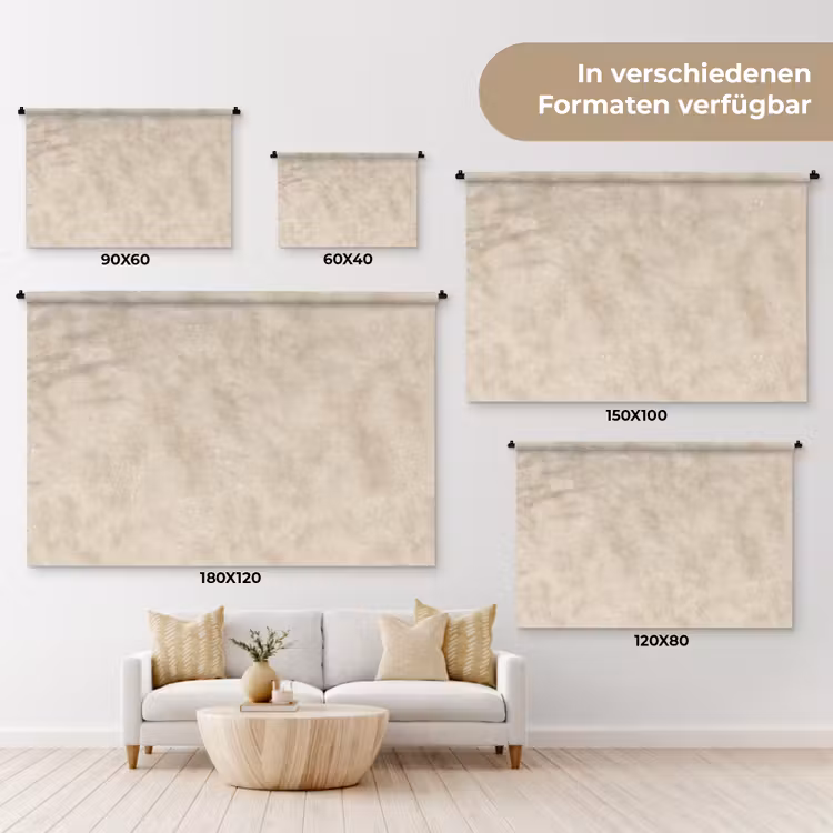 Structuur - Spikkels - Beige Wandkleed katoen klein 269 -tsfeer8_DE