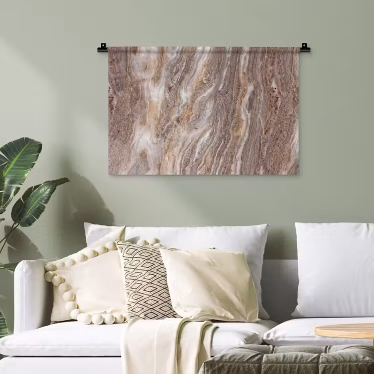 Textuur - Steen - Abstract - Beige Wandkleed katoen klein -sfeer7