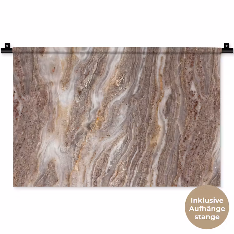 Textuur - Steen - Abstract - Beige Wandkleed katoen klein -t3d_DE