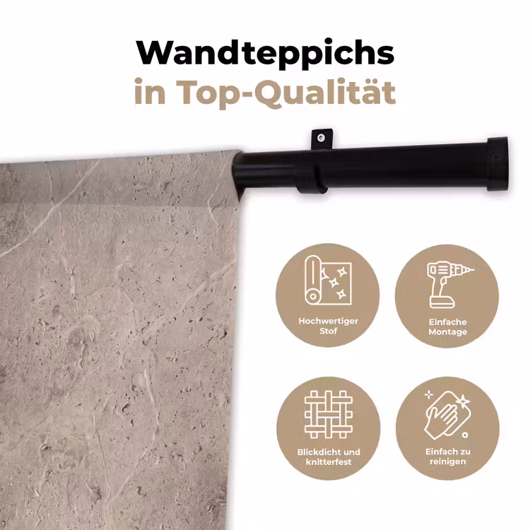 Textuur - Steen - Patroon - Rustiek - Beige Wandkleed katoen klein -tsfeer2_DE